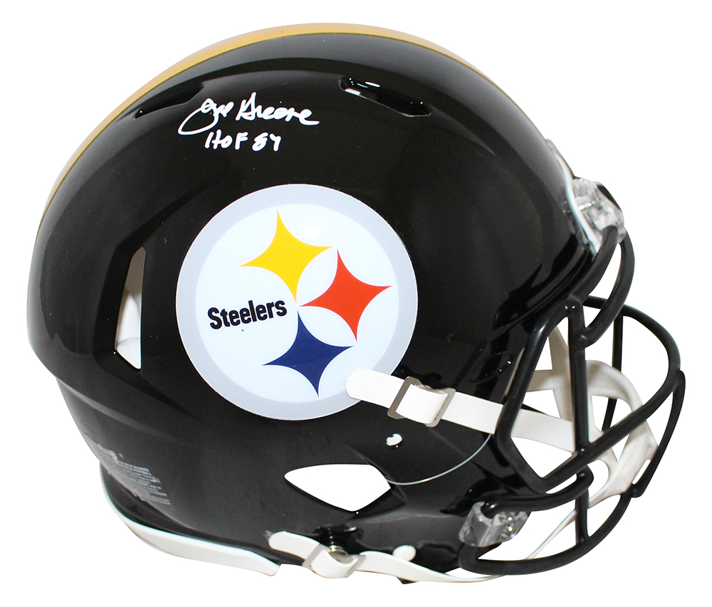 Joe Greene Signed Pittsburgh Steelers Authentic Speed Helmet HOF BAS