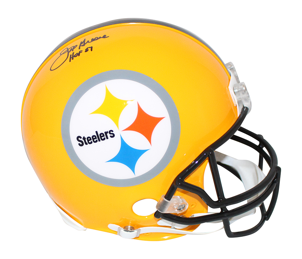 Joe Greene Autographed Pittsburgh Steelers Authentic Gold Helmet HOF BAS