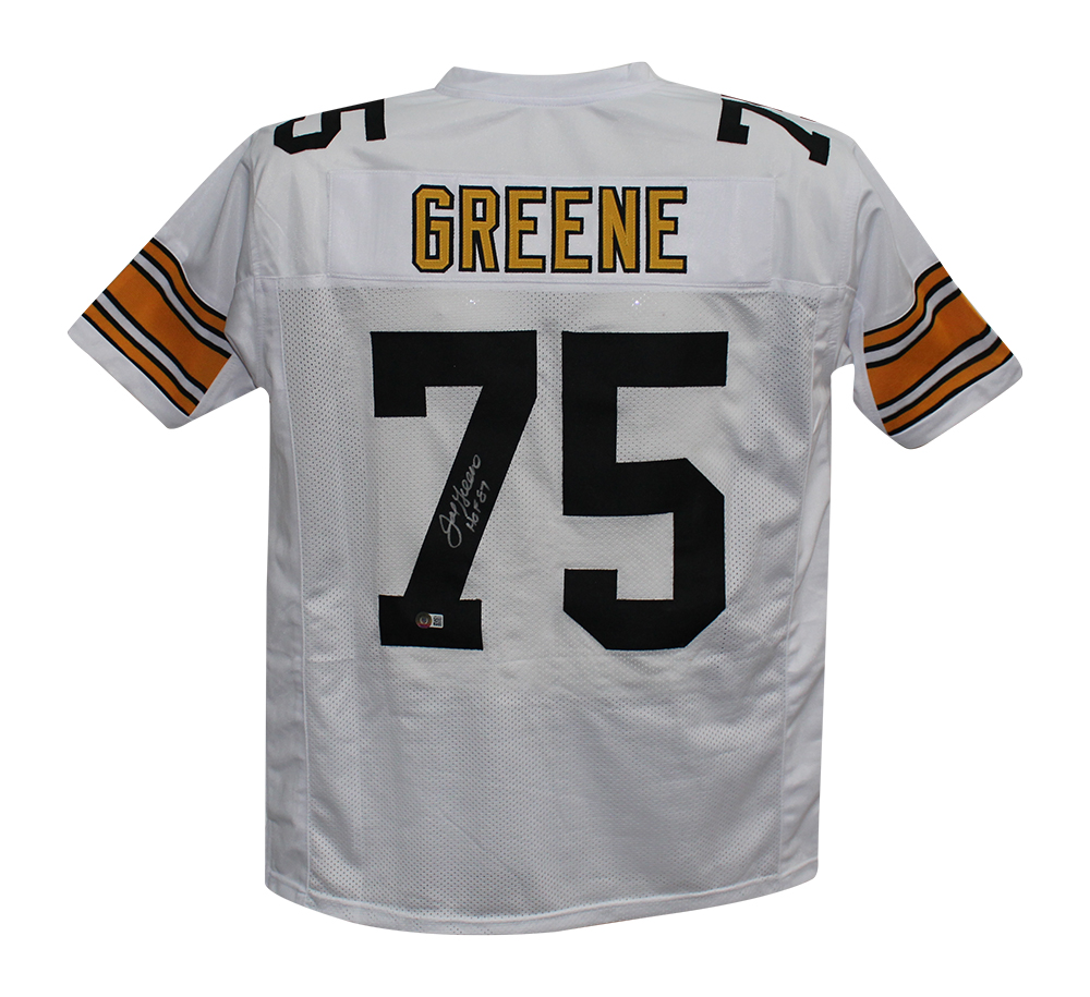 Joe Greene Autographed/Signed Pro Style White XL Jersey HOF Beckett