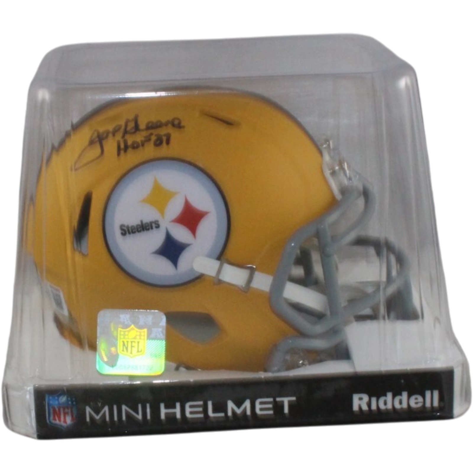 Joe Greene Autographed Pittsburgh Steelers Alt 25 Mini Helmet Beckett WIT 56961 5 Joe Greene Autographed Pittsburgh Steelers Alt 25 Mini Helmet Beckett WIT 56961
