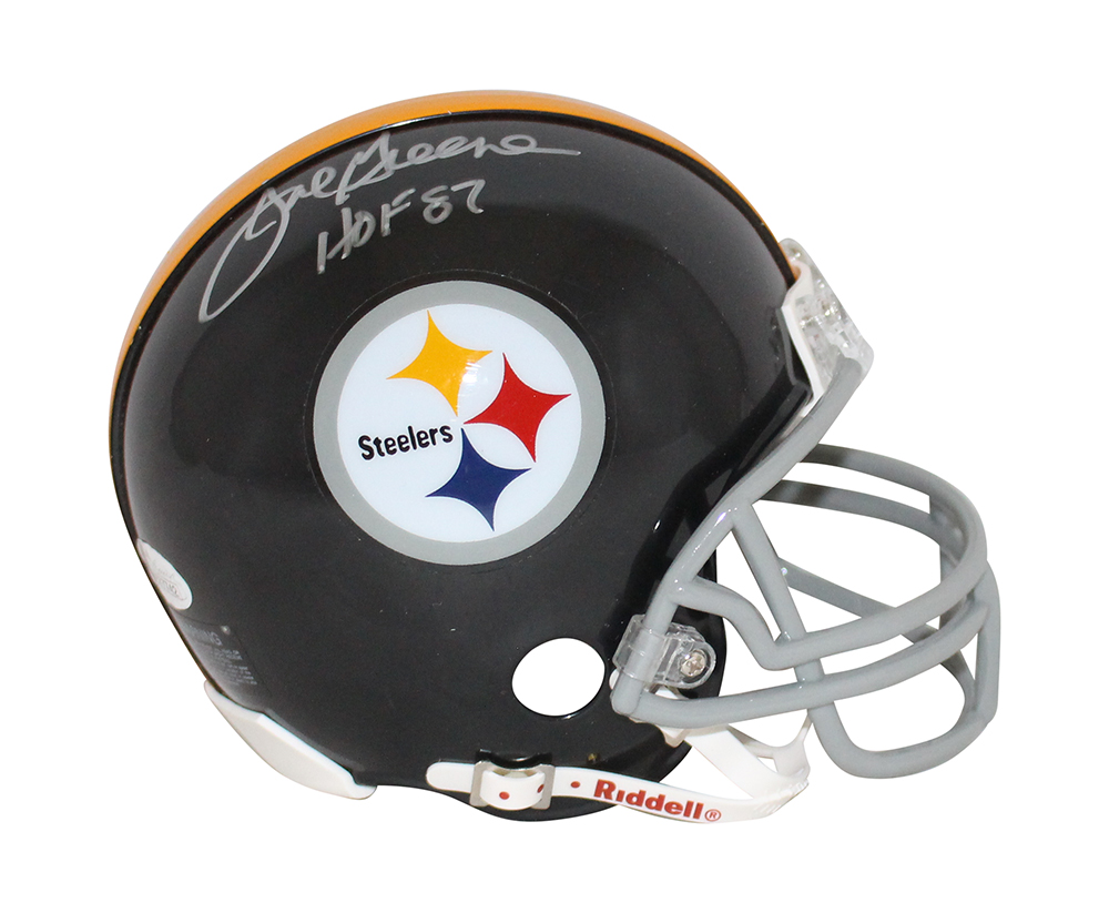 Joe Greene Autographed/Signed Pittsburgh Steelers TB Mini Helmet JSA 32949