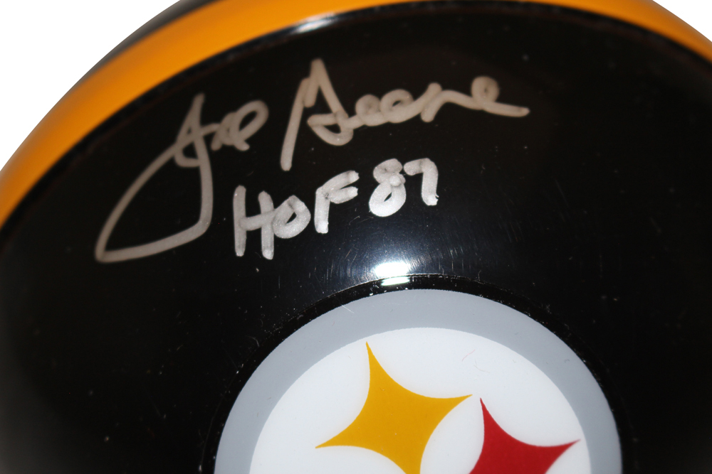 Joe Greene Signed Pittsburgh Steelers 1963-76 VSR4 Mini Helmet Beckett