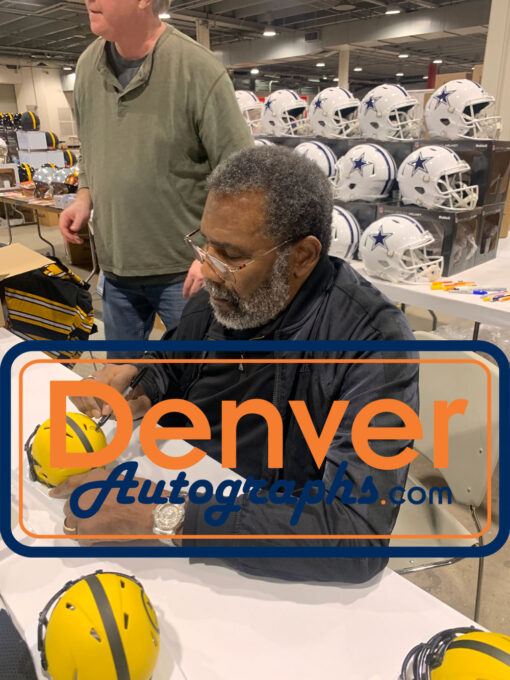 Joe Greene Autographed Pittsburgh Steelers Rave Mini Helmet HOF Beckett 49603