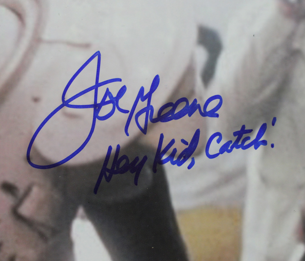 Joe Greene & Tommy Okon Autographed Coke 16x20 Photo Hey Catch Kid BAS