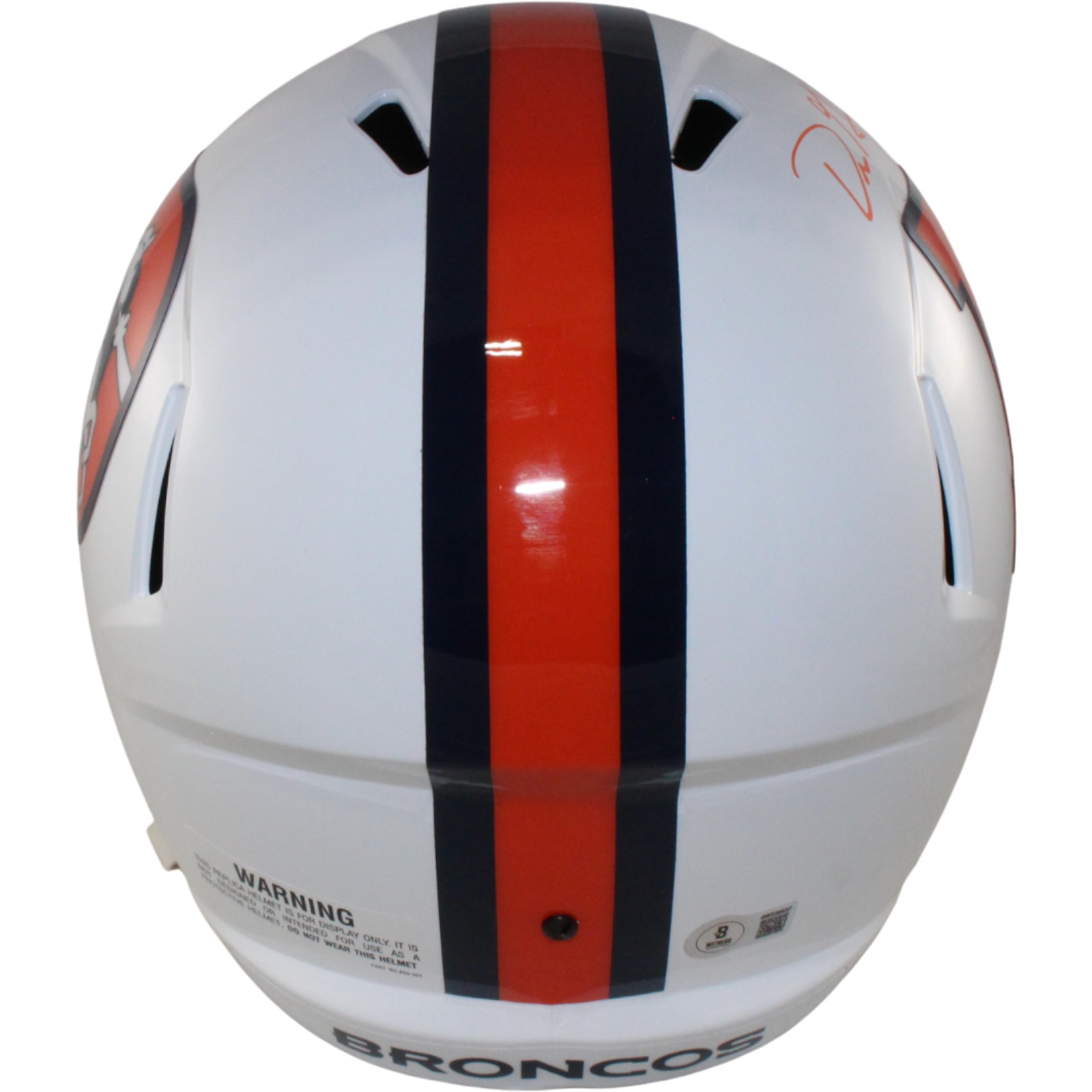 Dre Greenlaw Autographed Denver Broncos F/S 23 Alt Helmet Beckett Witness 54651 4 Dre Greenlaw Autographed Denver Broncos F/S 23 Alt Helmet Beckett Witness 54651