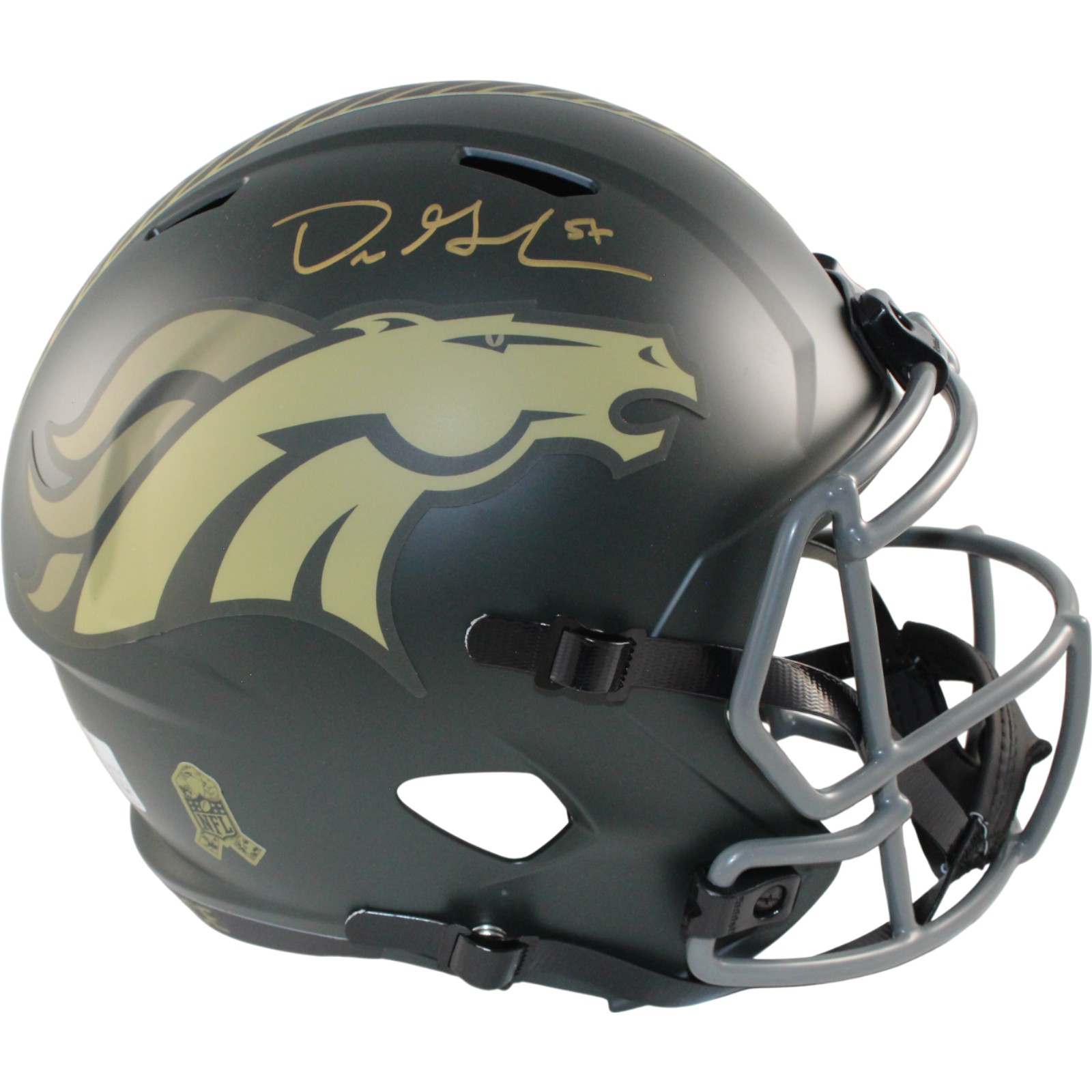 Dre Greenlaw Autographed Denver Broncos F/S 25 STS Helmet Beckett Witness 54649