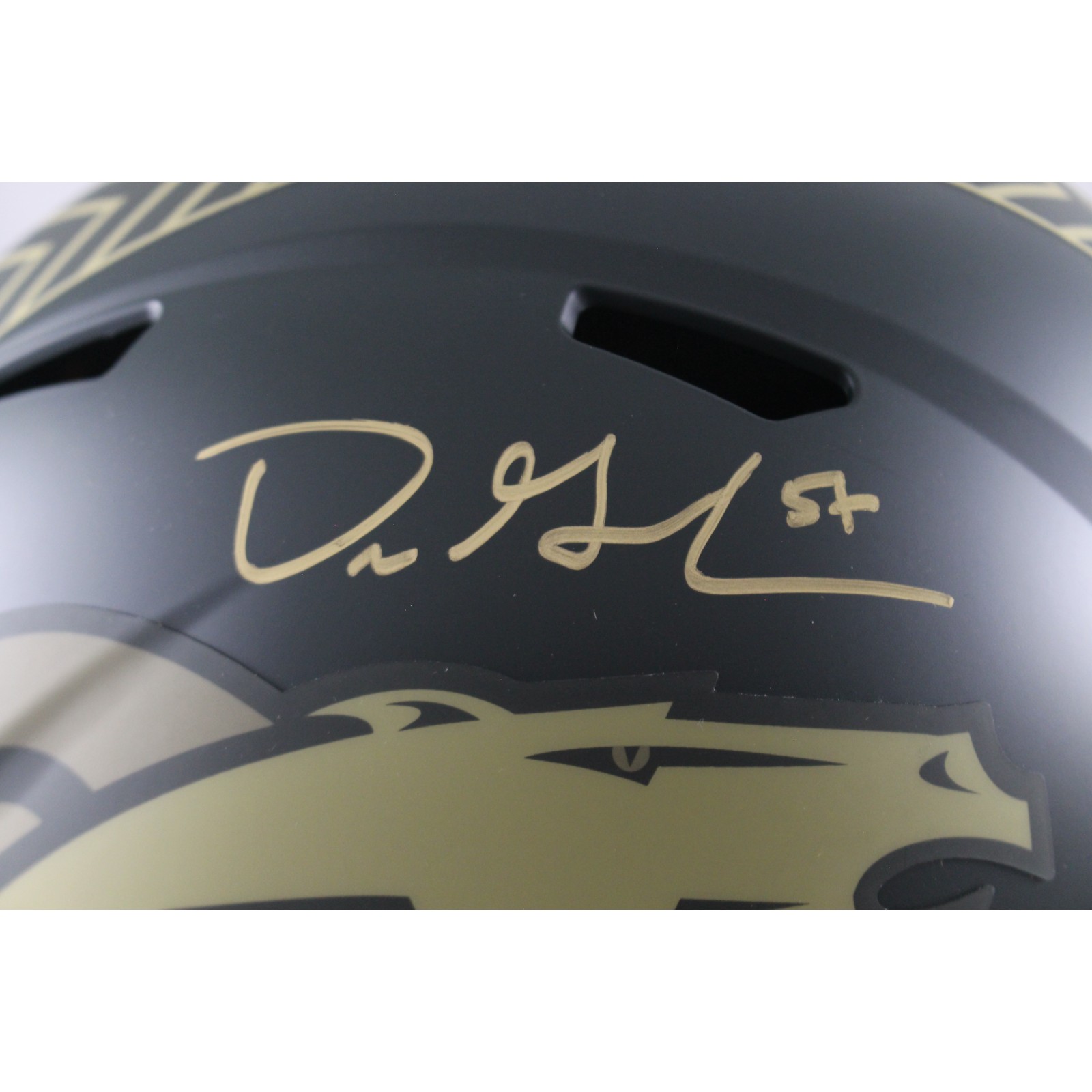 Dre Greenlaw Autographed Denver Broncos F/S 25 STS Helmet Beckett Witness 54649