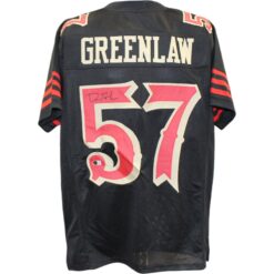 Dre Greenlaw Signed Pro Style Sz XL Rivalries Jersey Beckett Witness 57258