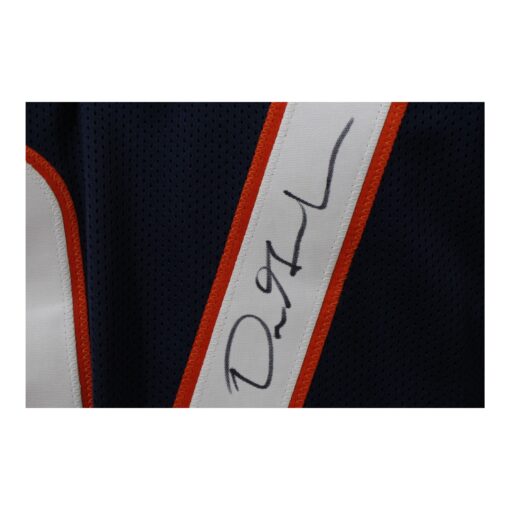 Dre Greenlaw Autographed/Signed Pro Style Blue XL Jersey Beckett 50980