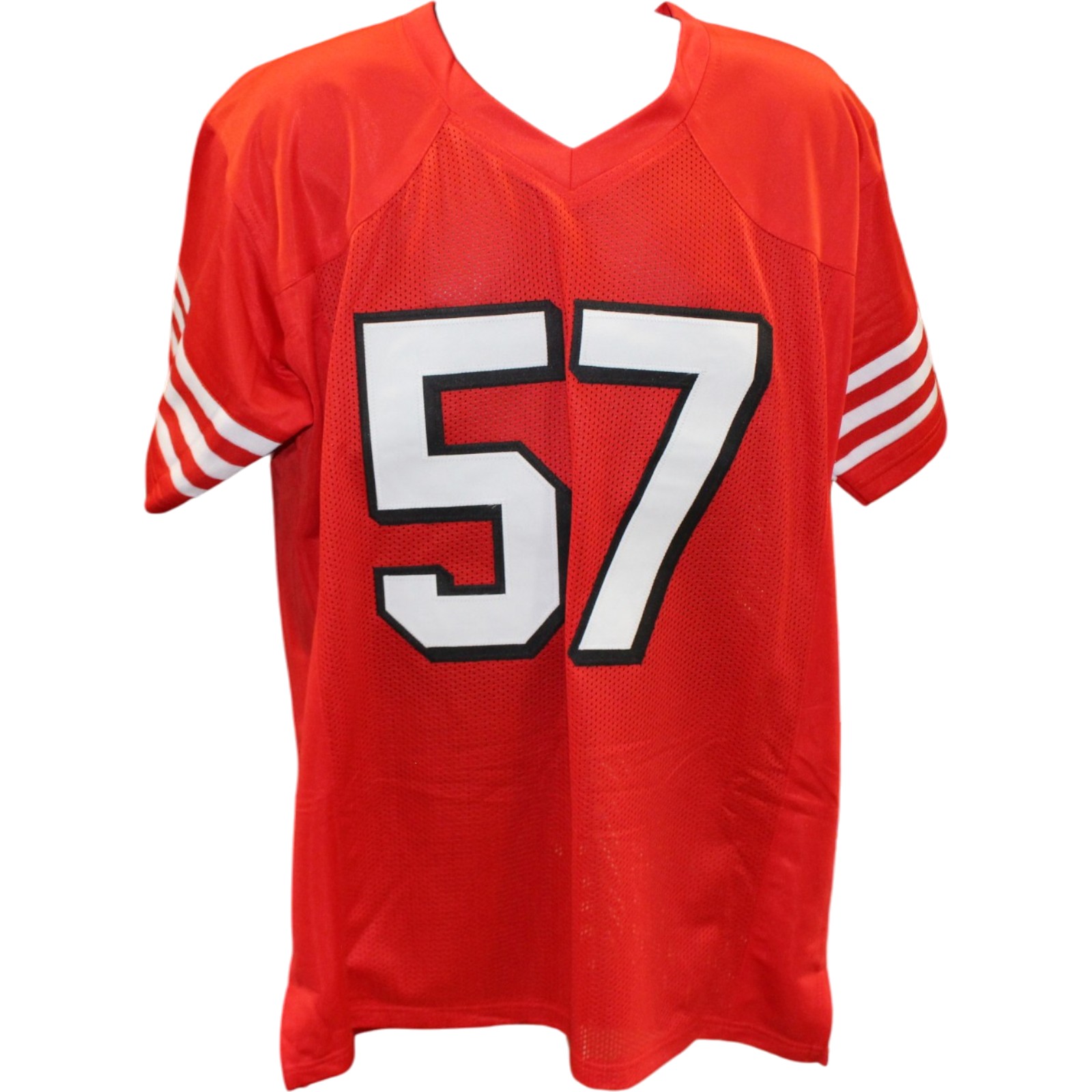 Dre Greenlaw Autographed Pro Style Sz XL Red Jersey Beckett Witness 57289 4 Dre Greenlaw Autographed Pro Style Sz XL Red Jersey Beckett Witness 57289