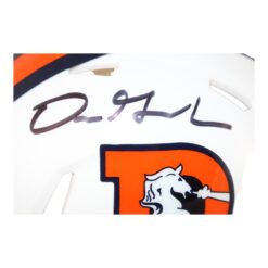 Dre Greenlaw Autographed Denver Broncos 2023 Alt Mini Helmet Beckett 50993