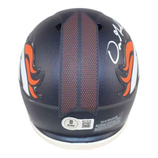 Dre Greenlaw Autographed Denver Broncos Speed Mini Helmet Beckett 50995