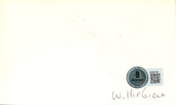 Willie Green Autographed Denver Broncos Index Card Beckett 45364