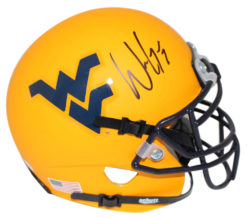 Will Grier Signed West Virginia Mountaineers Gold Mini Helmet BAS 24038