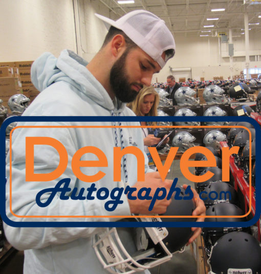 Will Grier Signed West Virginia Mountaineers Blue Replica Helmet BAS 24034