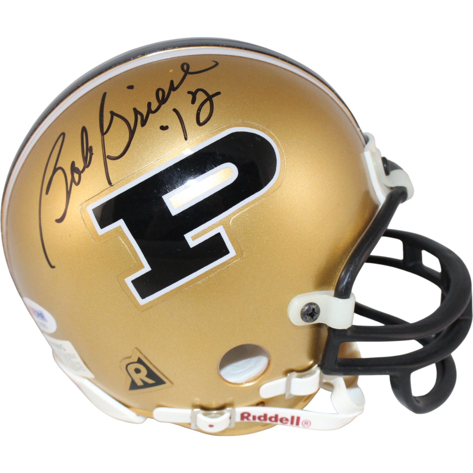 Len Dawson Bob Griese Autographed Purdue Boilers VSR4 Mini Helmet Beckett 52738 3 Len Dawson Bob Griese Autographed Purdue Boilers VSR4 Mini Helmet Beckett 52738