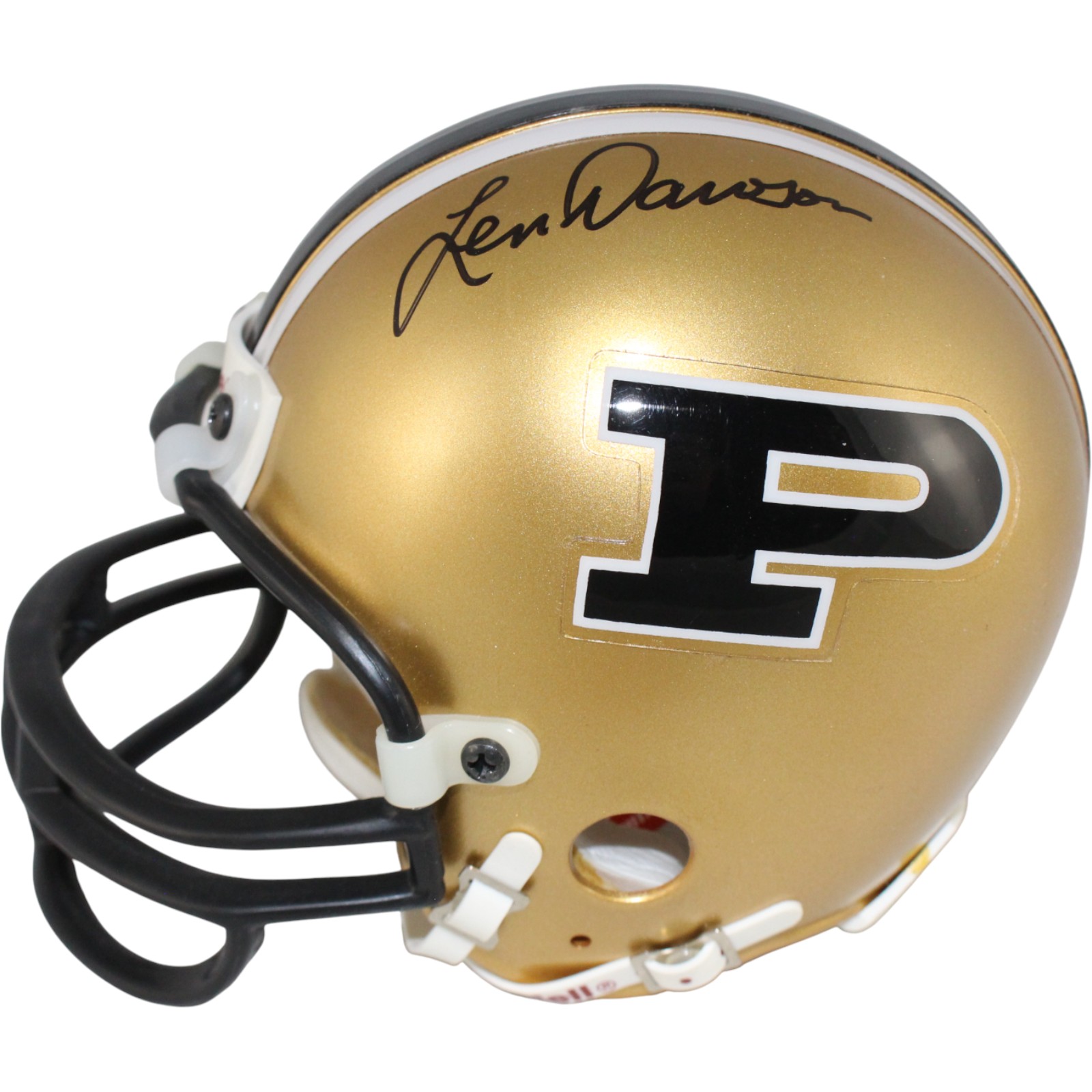Len Dawson Bob Griese Autographed Purdue Boilers VSR4 Mini Helmet Beckett 52738 5 Len Dawson Bob Griese Autographed Purdue Boilers VSR4 Mini Helmet Beckett 52738