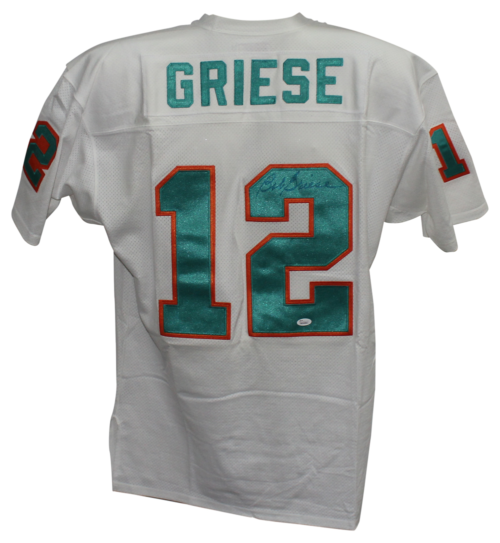 Bob Griese Autographed Miami Dolphins Mitchell & Ness White 48 Jersey JSA