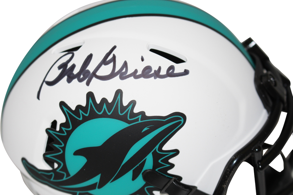 Bob Griese Autographed Miami Dolphins Lunar Speed Mini Helmet Beckett