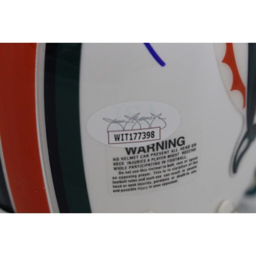 Bob Griese Mercury Morris Signed Miami Dolphins TB VSR4 Mini Helmet JSA 46034