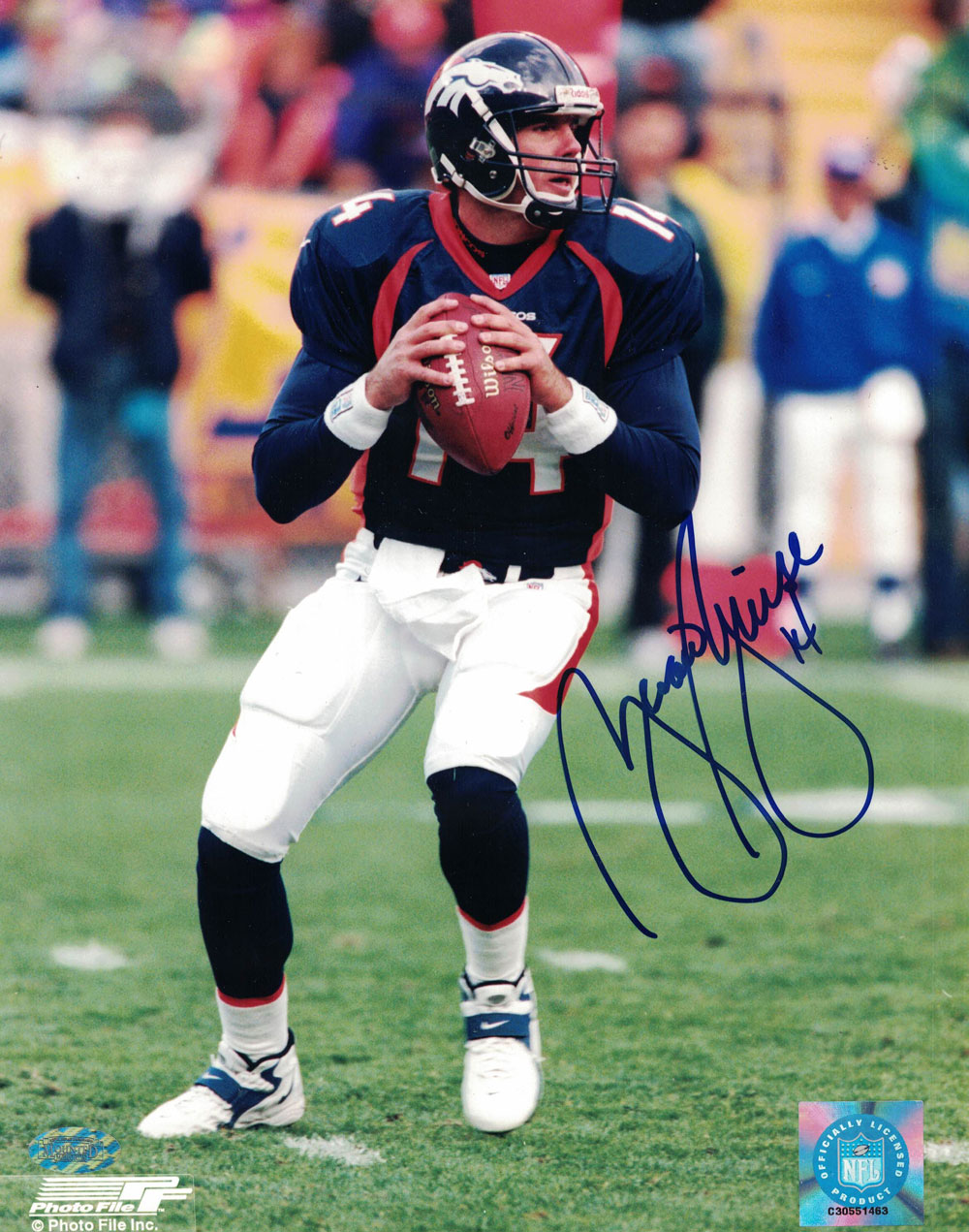 Brian Griese Autographed/Signed Denver Broncos 8x10 Photo 27515 PF