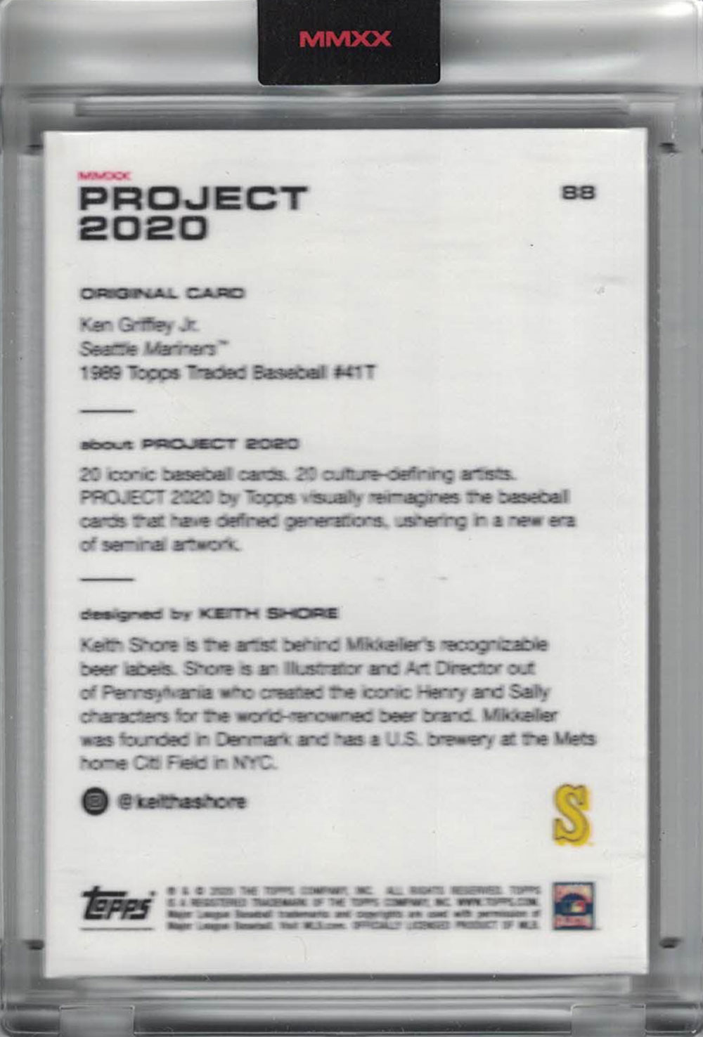 Ken Griffey Jr Seattle Mariners 2020 Topps Project 88 Artist Trading Card 28931 Denver Autographs