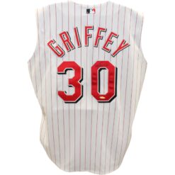 Ken Griffey Jr. Signed Cincinnati Reds 2000 Sleeveless Russell Jersey UDA 48347