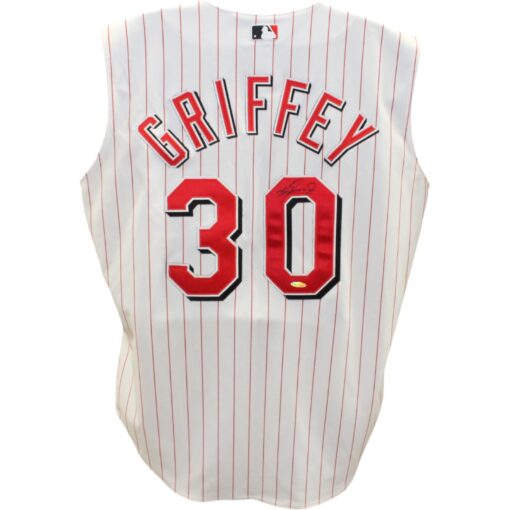Ken Griffey Jr. Signed Cincinnati Reds 2000 Sleeveless Russell Jersey UDA 48347