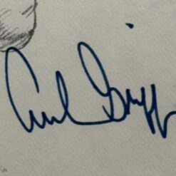 Archie Griffin Autographed Cincinnati Bengals Art Drawing AS IS Beckett 55009