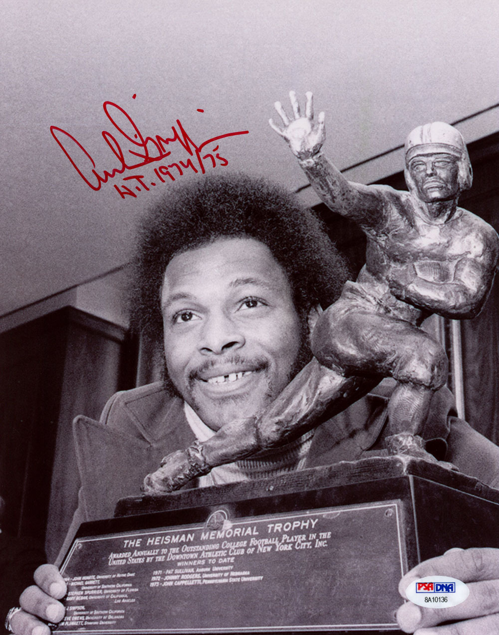 Archie Griffin Autographed Ohio State Buckeyes 8x10 Photo HT 1974/75 PSA