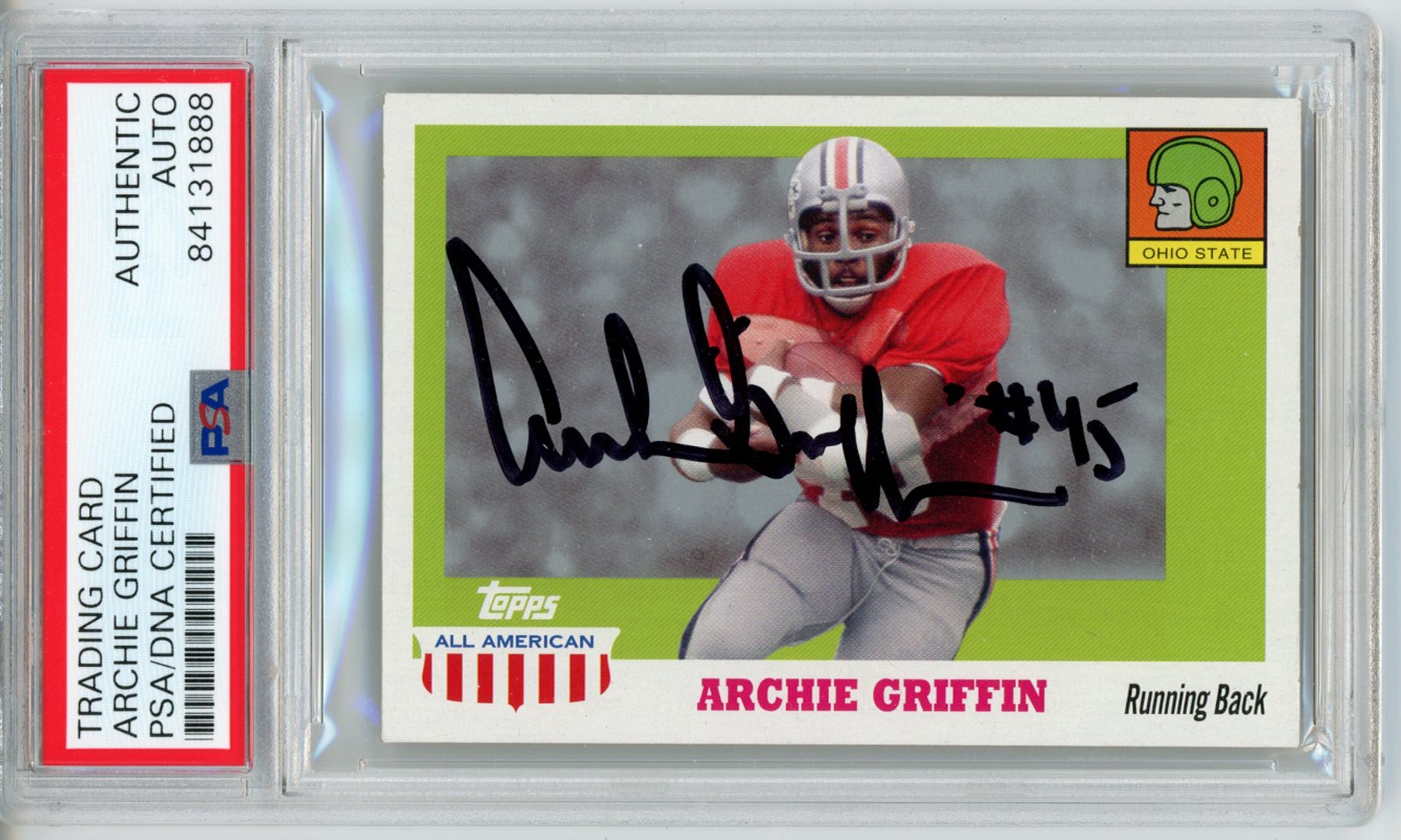 Archie Griffin Autographed 2005 Topps All American Trading Card PSA Slab 32600