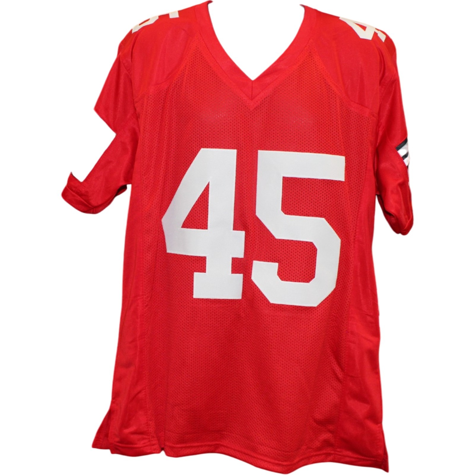 Archie Griffin Autographed College Style XL Jersey Red 74/75 HT BAS W 58512 5 Archie Griffin Autographed College Style XL Jersey Red 74/75 HT BAS W 58512