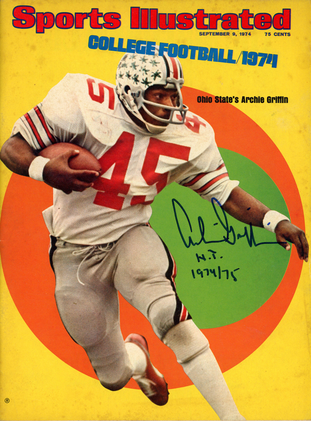 Archie Griffin Autographed 9/9/1974 Sports Illustrated Magazine JSA
