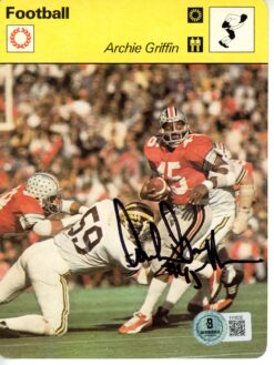 Archie Griffin Autographed Ohio State Buckeyes 1977 Sportscaster Card BAS 56218