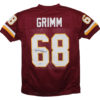 Russ Grimm Autographed/Signed Washington Redskins Red XL Jersey 2 Insc BAS 24904