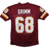Russ Grimm Autographed/Signed Washington Redskins Red XL Jersey HOF BAS 24903