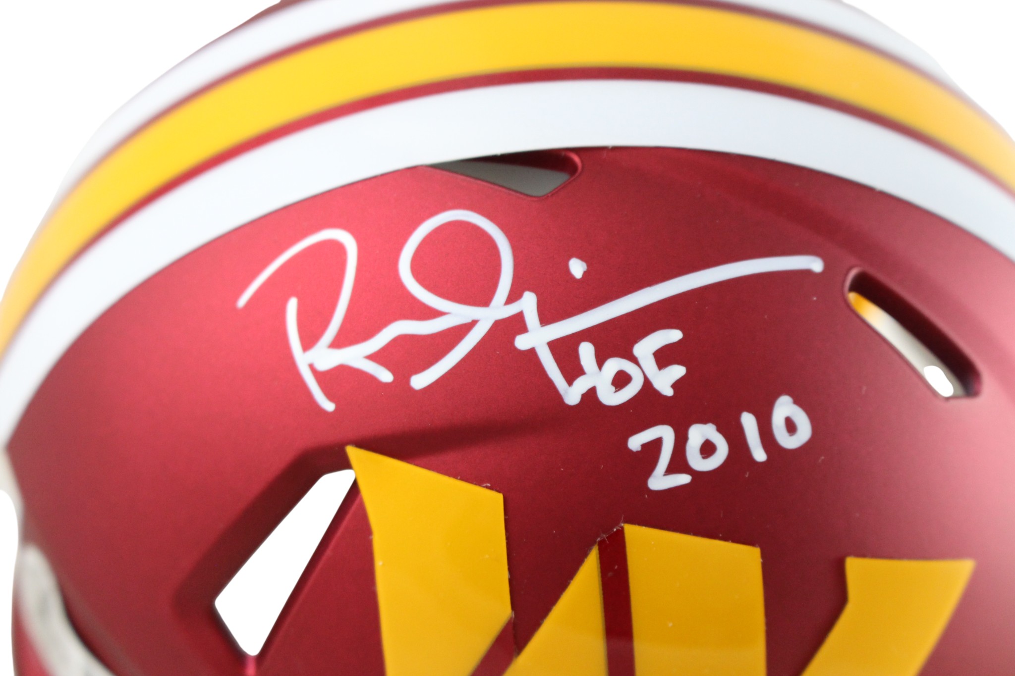 Russ Grimm Signed Washington Commanders 25 Alt Mini Helmet HOF Beckett WIT 54747