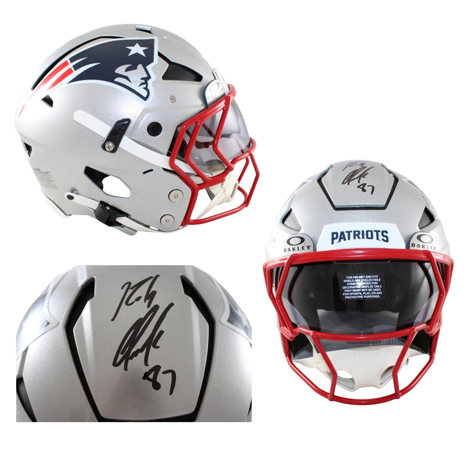 Rob Gronkowski Autographed New England Patriots Axiom F/S Helmet Beckett W 58335
