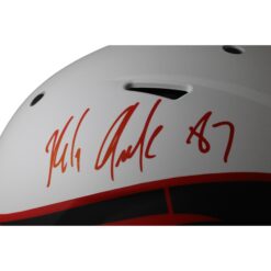 Rob Gronkowski Autographed New England Patriots Pro Lunar Helmet Beckett 54613