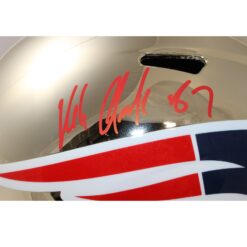 Rob Gronkowski Autographed New England Patriots F/S Chrome Helmet Beckett 54609