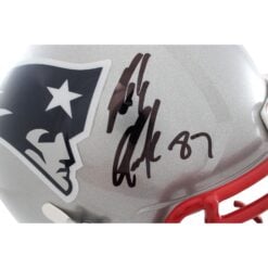 Rob Gronkowski Autographed New England Patriots F/S Helmet Beckett WIT 58331