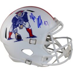 Rob Gronkowski Autographed New England Patriots F/S TB Helmet Beckett 54594