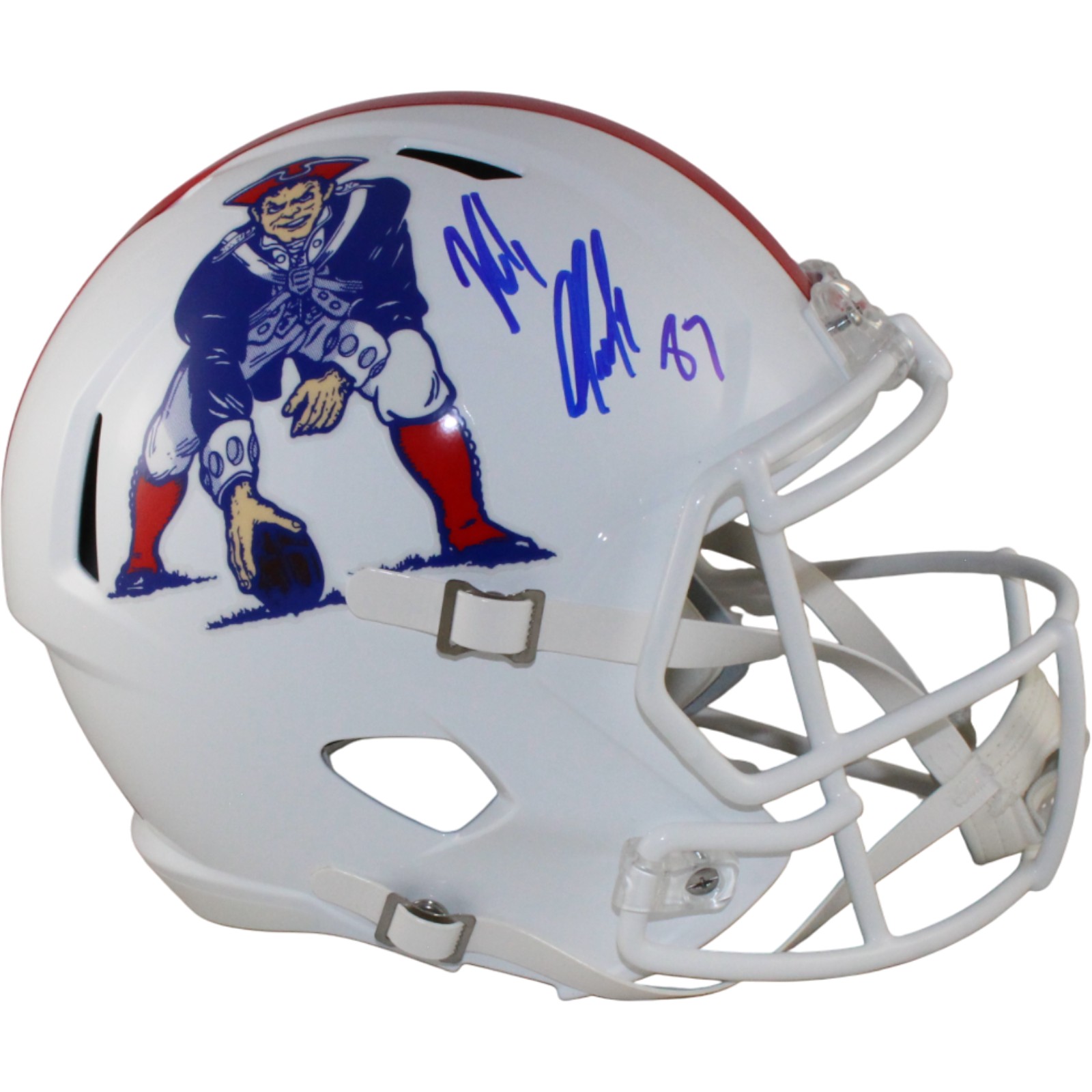 Rob Gronkowski Autographed New England Patriots F/S TB Helmet Beckett 54594