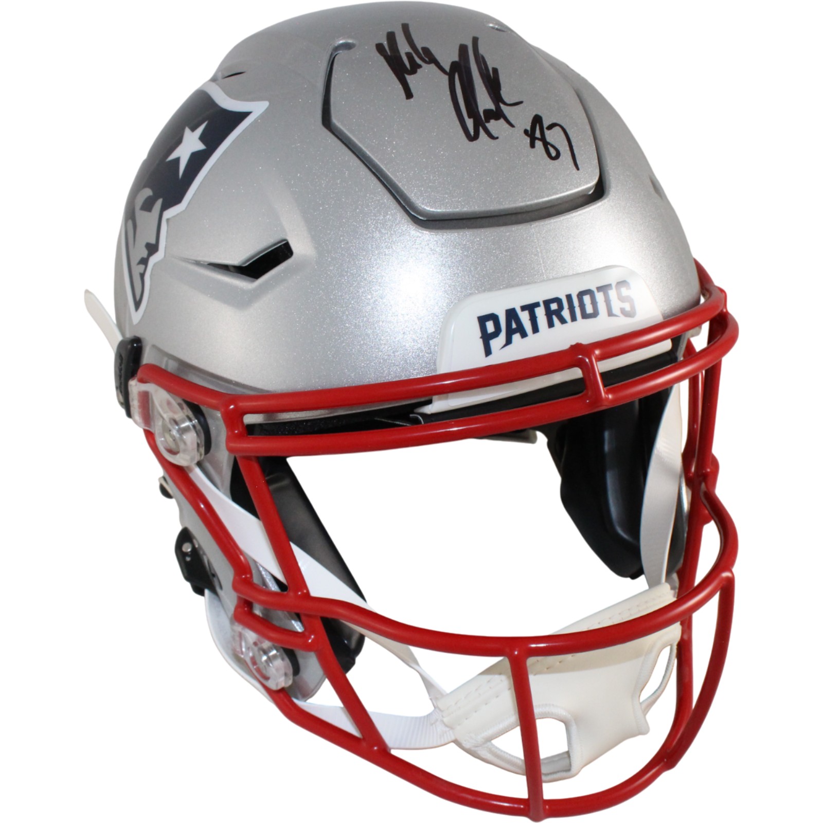Rob Gronkowski Autographed New England Patriots Speedflex Helmet Beckett 54063
