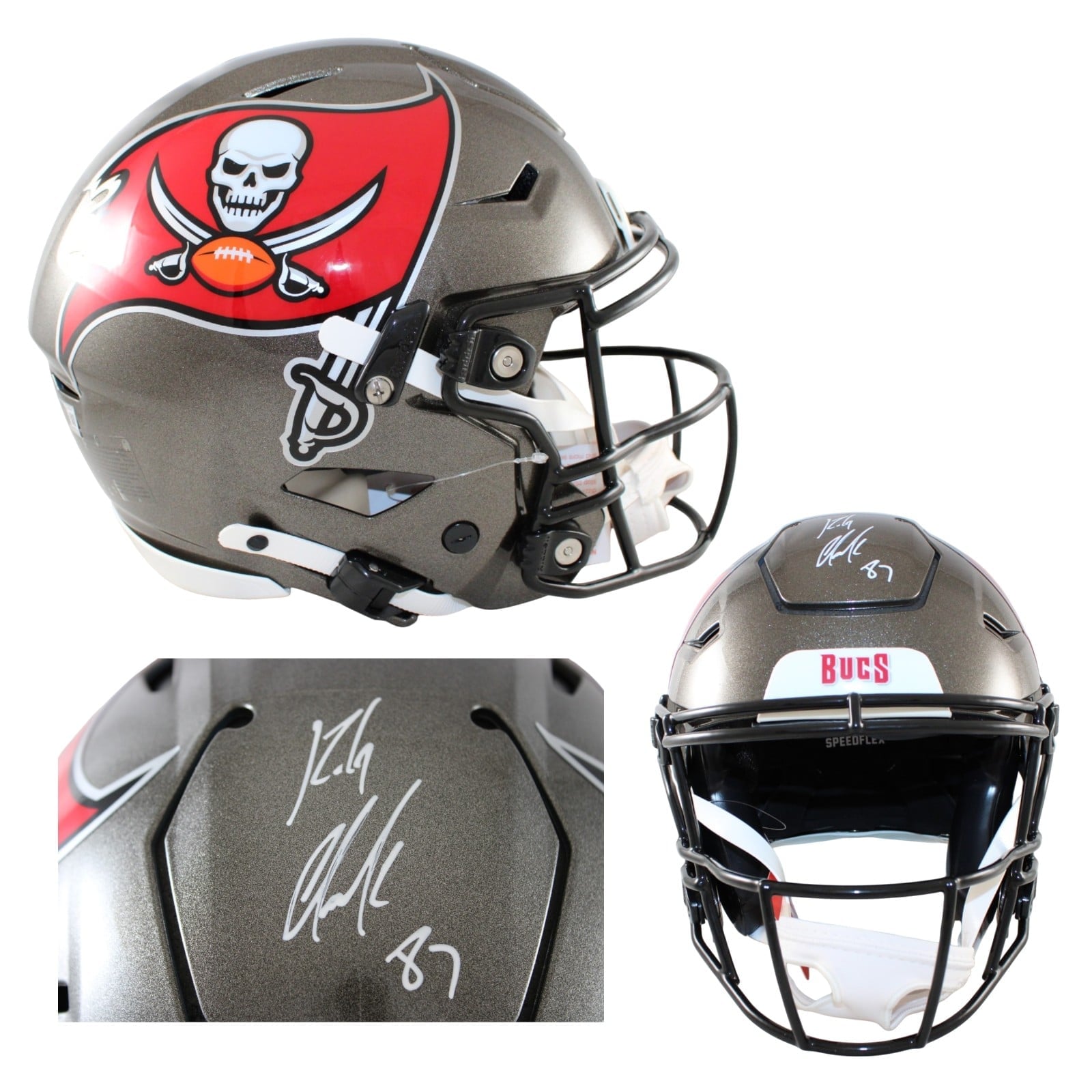 Rob Gronkowski Autographed Tampa Bay Buccaneers SpeedFlex Helmet Beckett W 58334