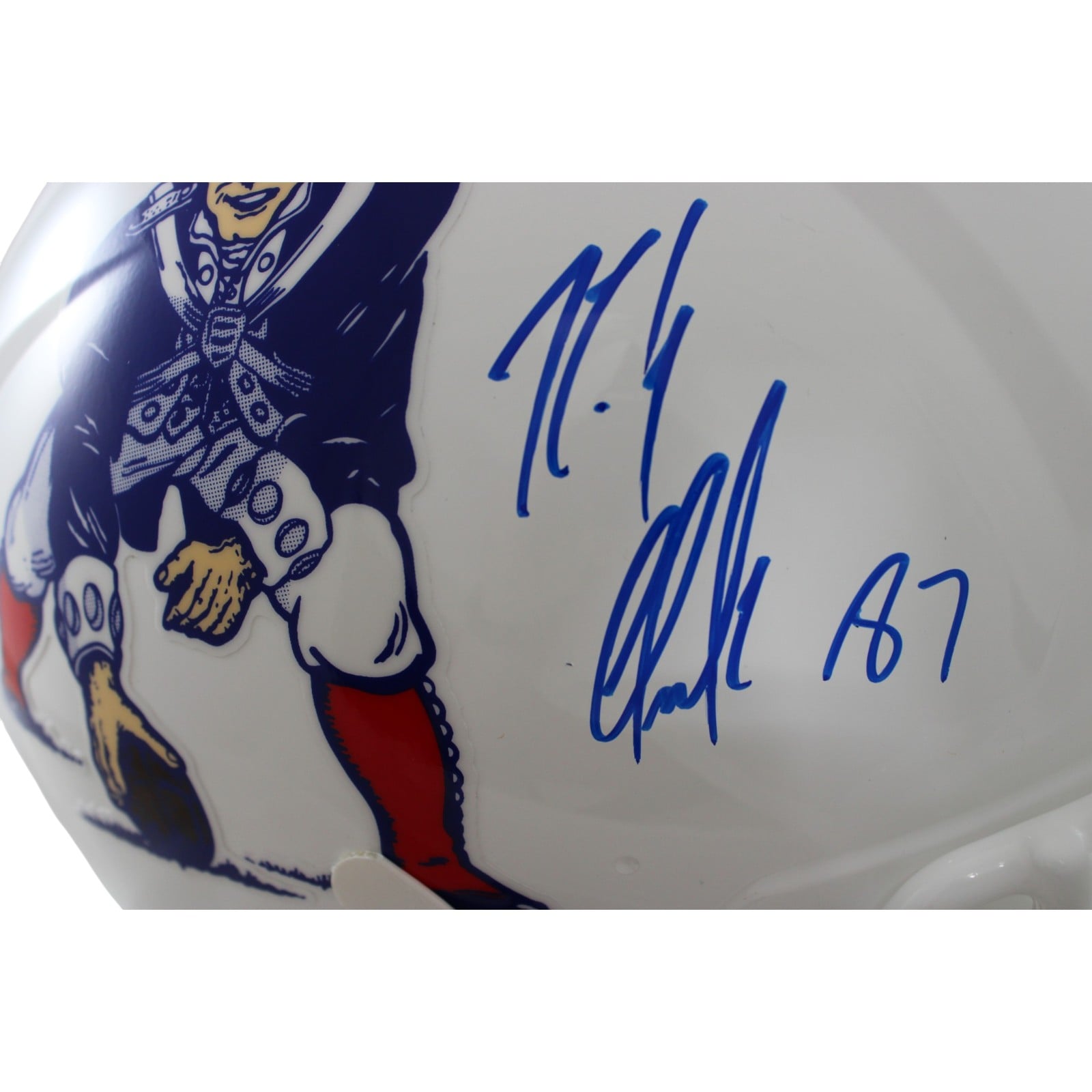 Rob Gronkowski Autographed New England Patriots Pro Helmet TB Beckett WIT 58326 2 Rob Gronkowski Autographed New England Patriots Pro Helmet TB Beckett WIT 58326