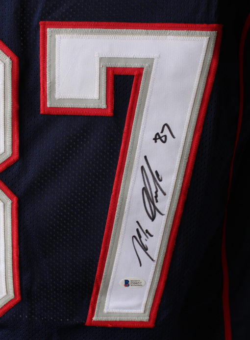 Rob Gronkowski Autographed New England Patriots Blue XL Jersey BAS 22268