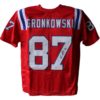 Rob Gronkowski Autographed New England Patriots Red XL Jersey BAS 24647
