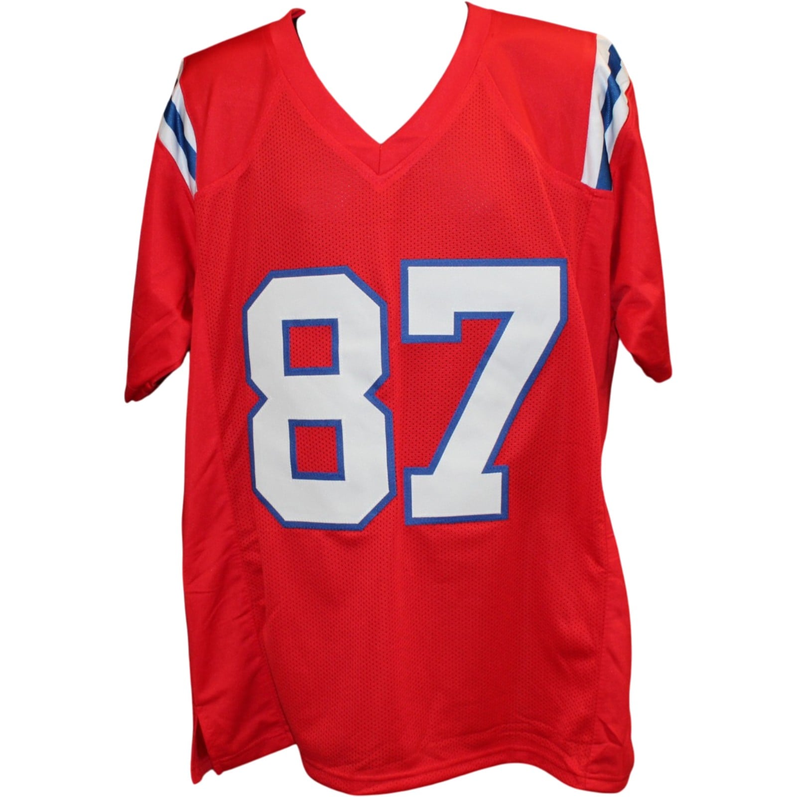 Rob Gronkowski Autographed/Signed Pro Style XL Jersey Red Beckett Witness 58337 4 Rob Gronkowski Autographed/Signed Pro Style XL Jersey Red Beckett Witness 58337