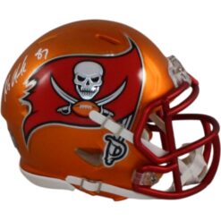 Rob Gronkowski Autographed/Signed Tampa Bay Buccaneers Blaze Mini Helmet 55791